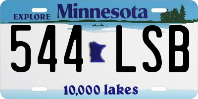 MN license plate 544LSB