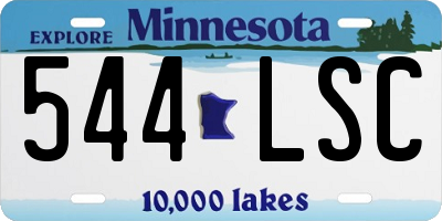 MN license plate 544LSC