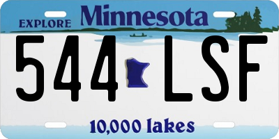 MN license plate 544LSF