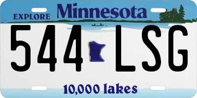 MN license plate 544LSG