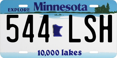 MN license plate 544LSH