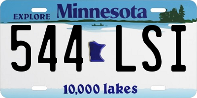 MN license plate 544LSI