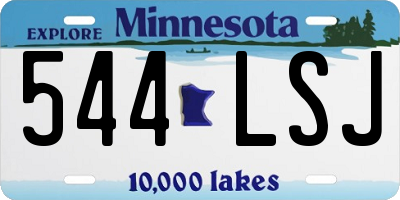 MN license plate 544LSJ