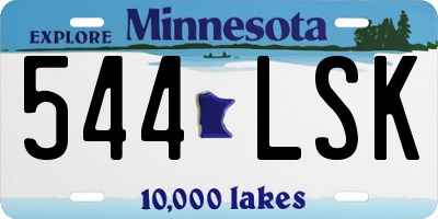 MN license plate 544LSK