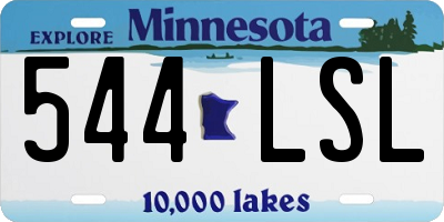 MN license plate 544LSL