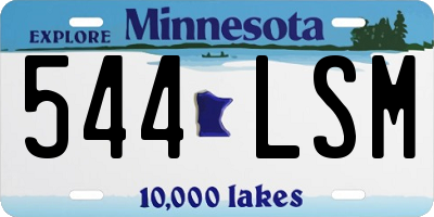 MN license plate 544LSM