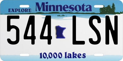 MN license plate 544LSN