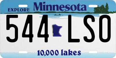 MN license plate 544LSO
