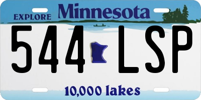 MN license plate 544LSP