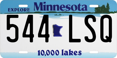 MN license plate 544LSQ