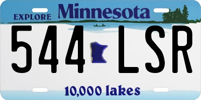 MN license plate 544LSR