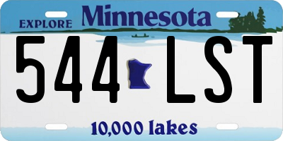 MN license plate 544LST