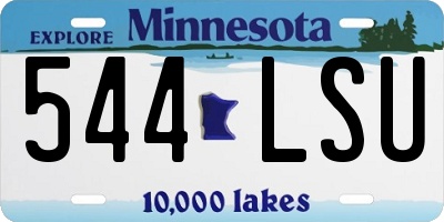 MN license plate 544LSU