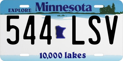 MN license plate 544LSV
