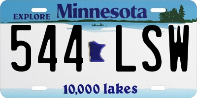 MN license plate 544LSW