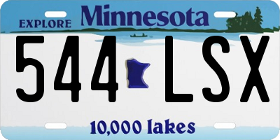 MN license plate 544LSX