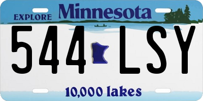 MN license plate 544LSY