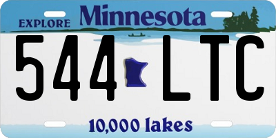 MN license plate 544LTC