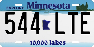 MN license plate 544LTE