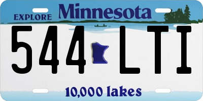 MN license plate 544LTI