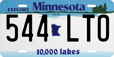 MN license plate 544LTO