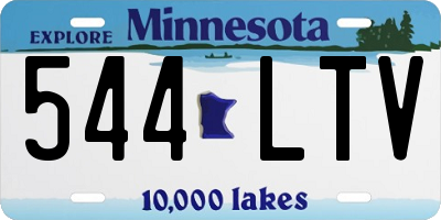 MN license plate 544LTV
