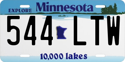 MN license plate 544LTW
