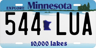 MN license plate 544LUA