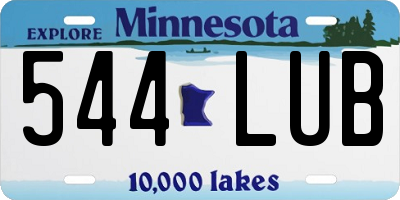 MN license plate 544LUB