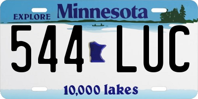 MN license plate 544LUC
