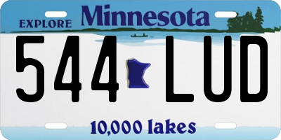MN license plate 544LUD