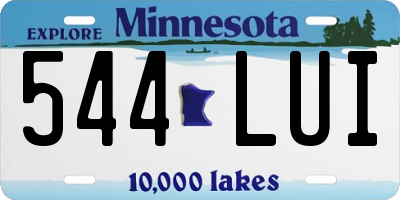 MN license plate 544LUI
