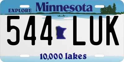 MN license plate 544LUK