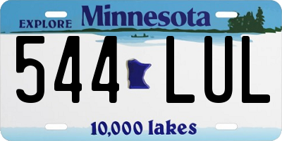 MN license plate 544LUL