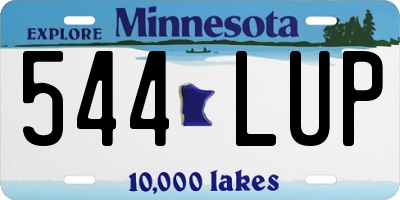 MN license plate 544LUP