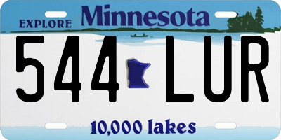MN license plate 544LUR