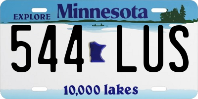 MN license plate 544LUS