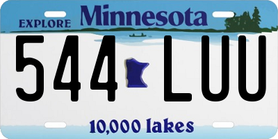 MN license plate 544LUU