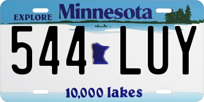 MN license plate 544LUY