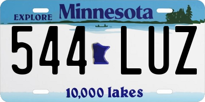 MN license plate 544LUZ