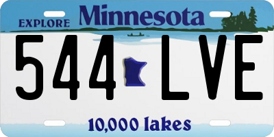 MN license plate 544LVE