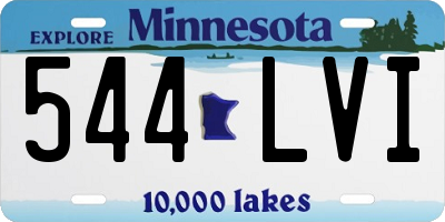 MN license plate 544LVI