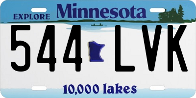 MN license plate 544LVK