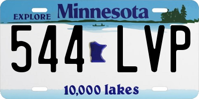 MN license plate 544LVP