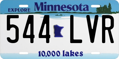 MN license plate 544LVR