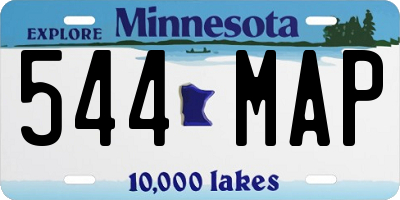 MN license plate 544MAP