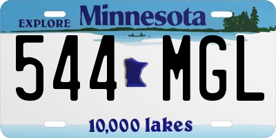 MN license plate 544MGL