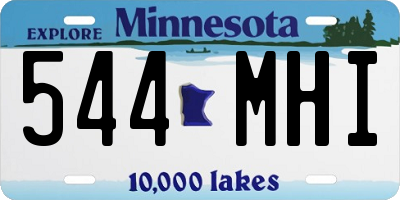 MN license plate 544MHI