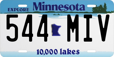 MN license plate 544MIV