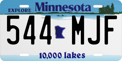MN license plate 544MJF